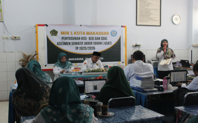 “Madrasah Kecil mempunyai mimpi besar, Peminat Membludak! MIN 1 Makassar Susun ASAT, Kabid Kemenag Tekankan Kurikulum Cinta”